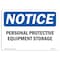 Signmission OSHA Sign, Personal Protective Equipment Storage, 10in X 7in Rigid Plastic, 10" W, 7" H, Landscape OS-NS-P-710-L-17201 - alternate 1